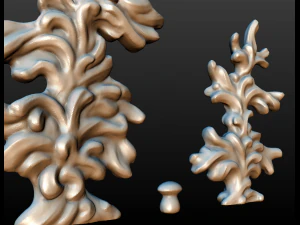 two fir trees 3D Print Model