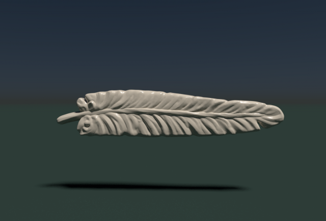 feather 3 3D Print Model .c4d .max .obj .3ds .fbx .stl .blend 