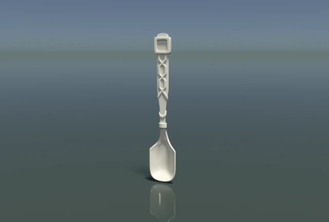 Teaspoon 3D Print Model .c4d .max .obj .3ds .fbx .stl .blend 