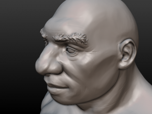 neanderthal bust Model Cetak 3D