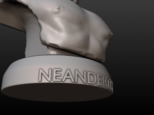 neanderthal bust Model Cetak 3D