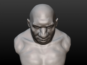 neanderthal bust Model Cetak 3D