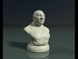neanderthal bust Model Cetak 3D