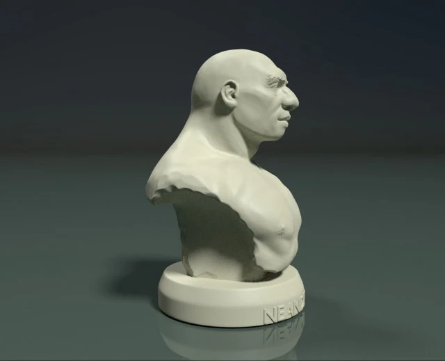 neanderthal bust 3D Print Model .c4d .max .obj .3ds .fbx .stl .blend 