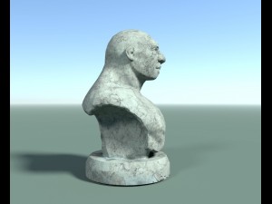 neanderthal bust low poly Model 3D
