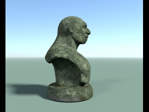 neanderthal bust low poly Model 3D