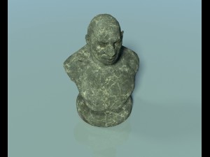 neanderthal bust low poly Model 3D
