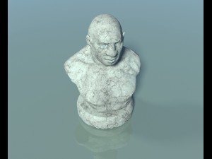 neanderthal bust low poly Model 3D