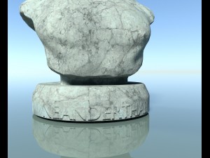 neanderthal bust low poly Model 3D
