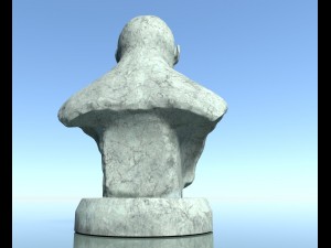 neanderthal bust low poly Model 3D