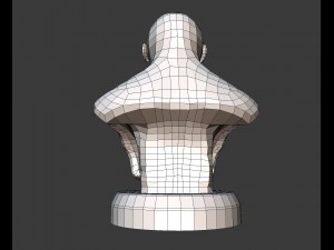 neanderthal bust low poly Model 3D