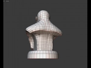 neanderthal bust low poly Model 3D
