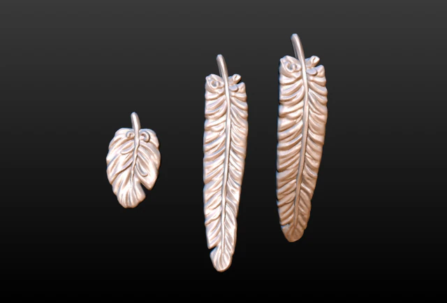 feathers 3D Print Model .c4d .max .obj .3ds .fbx .stl .blend 