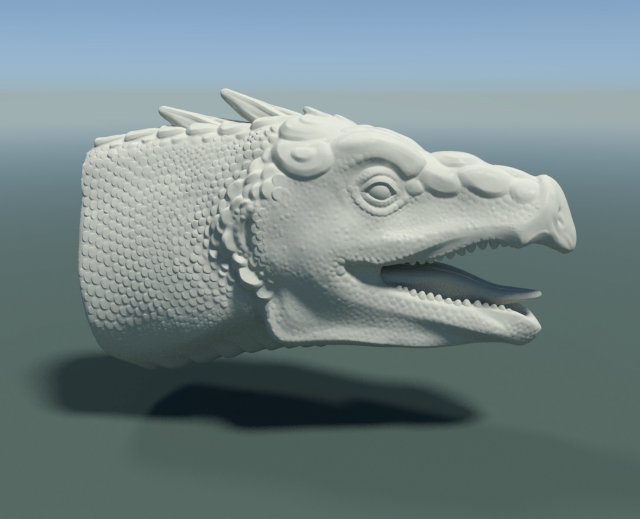 dragon head Model Cetak 3D .c4d .max .obj .3ds .fbx .stl .blend 