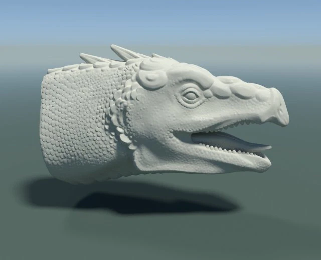 dragon head 3D Print Model .c4d .max .obj .3ds .fbx .stl .blend 