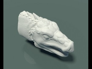 dragon head Model Cetak 3D