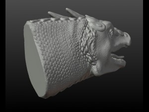 dragon head Model Cetak 3D