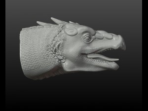 dragon head Model Cetak 3D