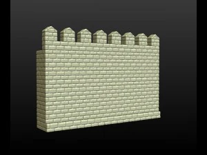 castle wall 3D Print Model