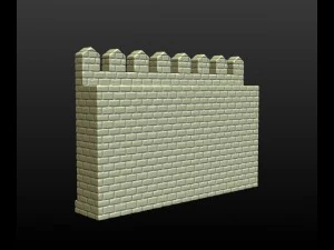 castle wall 3D Print Model