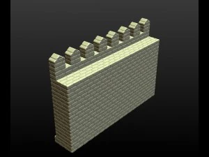castle wall 3D Print Model