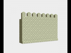 castle wall 3D Print Model