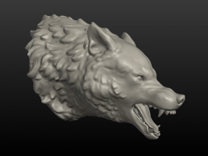 wolf head ii 3D Принт Модель