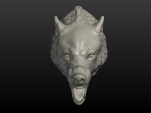 wolf head ii Modelo de Impressão 3D