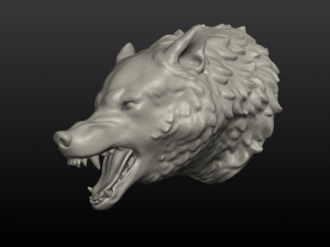 wolf head ii Modelo de Impressão 3D