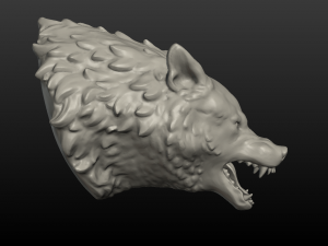 wolf head ii Modelo de Impressão 3D