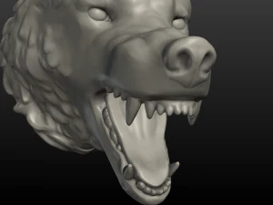 wolf head ii 3D Print Model