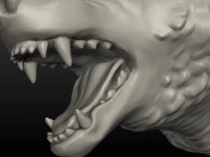 wolf head ii 3D Print Model