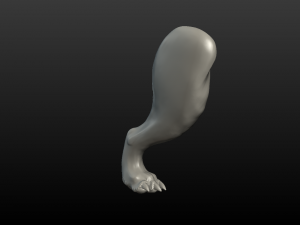 wolf hind paw Modelo de Impressão 3D