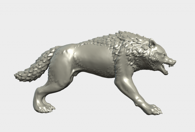 fantasy wolf Model Cetak 3D .c4d .max .obj .3ds .fbx .stl .blend 