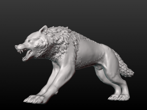 fantasy wolf Model Cetak 3D