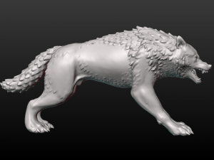 fantasy wolf Model Cetak 3D