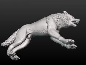 fantasy wolf Model Cetak 3D