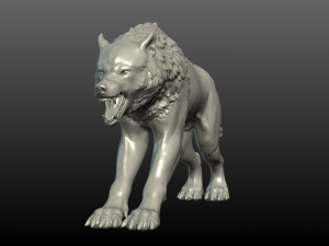fantasy wolf Model Cetak 3D
