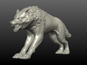 fantasy wolf Model Cetak 3D