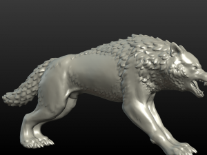 fantasy wolf Model Cetak 3D