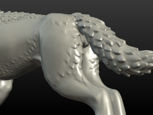 fantasy wolf Model Cetak 3D