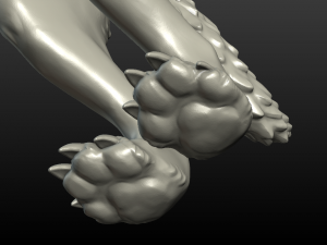 fantasy wolf Model Cetak 3D