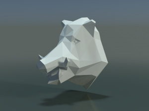 boar head low poly 3D Принт Модель