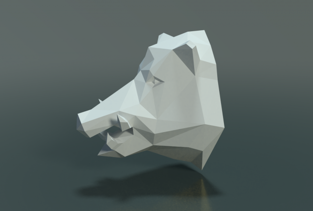 boar head low poly 3D Принт Модель .c4d .max .obj .3ds .fbx .stl .blend 