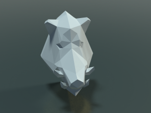 boar head low poly 3D Принт Модель