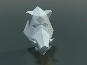 boar head low poly 3D Print Model