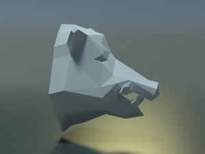 boar head low poly 3D Принт Модель