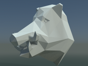 boar head low poly 3D Принт Модель