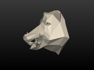 boar head low poly 3D Принт Модель