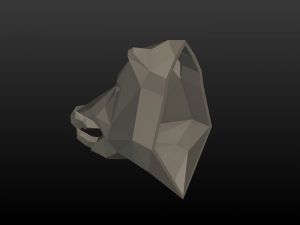 boar head low poly 3D Принт Модель